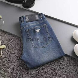 Men's Jeans Mens loose jeanss designer pants business casual long gold-plated button man sweatpants baggy jeans for men x0911