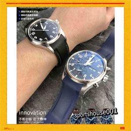 Luxury Mechanical Watch for MenCurved Rubber Strap Suitable for iwcs Big Pilot Little Prince Mark Eighteen blowing Fighter 20 21mm331K