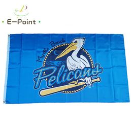 MiLB Myrtle Beach Pelicans Flag 3 5ft 90cm 150cm Polyester Banner decoration flying home & garden Festive gifts306a