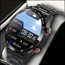 Smart Watches ECGPPG AMOLED Screen Watch Bluetooth Call Music player Man Sports Waterproof Luxury Smartwatch 230909