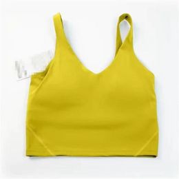 2023Yoga outfit lu-20 U Type Back Align Tank Tops Gym Clothes Women Casual Running Nude Tight Sports Bra Fitness Beautiful Underwe226p