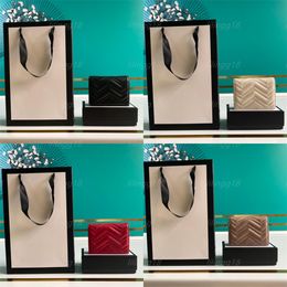 5A quality leather new luxury designer business card wallet men's fashion small Coin Wallet with box women's key wallet 290W