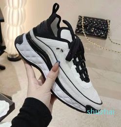 Luxury Designer Running Sneaker Shoe Women White Sports Round Head Lacing Air Cushion Height Casual Trainers Classic Girl Lace-Up Shoes Plus