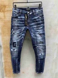 Men's Jeans DSQ PHANTOM TURTLE Men's Jeans Classic Fashion Man Jeans Hip Hop Rock Moto Mens Casual Design Ripped Jeans Distressed Skinny Denim Biker Jeans 12667 x0911
