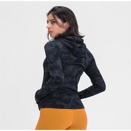 Autumn Winter New Zipper Jacket Quick-Drying Yoga Clothes Long-Sleeve Thumb Hole Training Running Jacket Women Slim Fitness Coat h282G