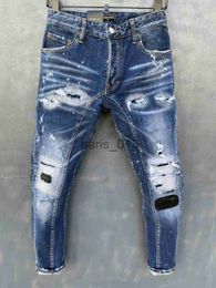Men's Jeans DSQ PHANTOM TURTLE Men's Jeans Classic Fashion Man Jeans Hip Hop Rock Moto Mens Casual Design Ripped Jeans Distressed Skinny Denim Biker Jeans 5168 x0911