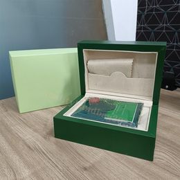 Rolexables Luxury watch Mens Watch Box Cases Original Inner Outer Womans Watches Boxes Men Wristwatch Green Boxs booklet card 1166240A