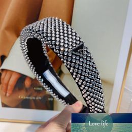 Inverted Triangle Light Luxury Full Diamond Headband All-Match Fashion Hairpin Hair Accessories Female with Letters267A