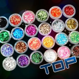 Nail Art Decorations 24Color Set Round Sequin PVC Loose Sequins Crafts Paillettes Wedding Sewing Handcraft Decoration DIY Lentejuela Accessories 230909