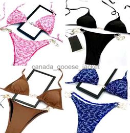 Women's Swimwear Designer Bikini Swim Suit Women Sexy Swimsuit Ladies Backless Split Letter Multicolors Summer Time Beach Bathing suits Wind SwimwearL230909