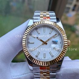 20 Colour ST9 Super Watch Two Tone White Roman Wimbledon Dial Mens Automatic Movement 41 mm Watch Classic Watches 904L Steel Sapphi315C