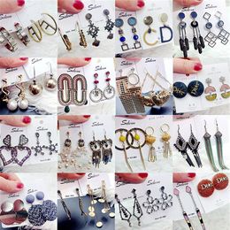 Retro Tassel Long Dangle Earrings For Women 925 Silver Eardrop Bohemia Earring Fashion Trend Accessories Jewellery 1 lot 10 pairs288I