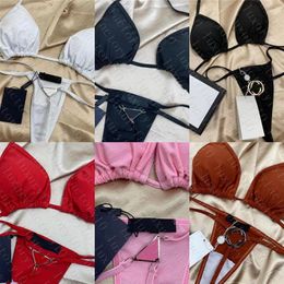 Sexy Thongs Swimsuit Bikini Set Women hardware Swimwear Mix 6 Colours Bath Suit Fast Ship Bathing Suits pad tags227c