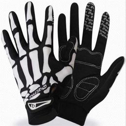 Cycling Gloves Cycling Gloves Outdoor Sport Racing Bike Motorcycle Ghost Skeleton Skull Bone Gloves T221019337S