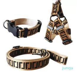 Luxury Dog Collars Leashes Set Designer Dog Leash Seat Belts Pet Collar and Pets Chain for Small Medium Large Dogs Cat Chihuahua P268C