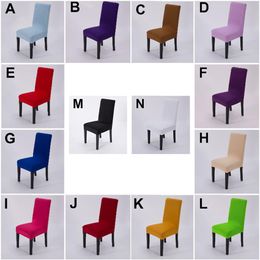 Universal Selective Color Spandex Chair Cover Removable Chair Cover Big Elastic Slipcover Modern Kitchen Seat Case237z