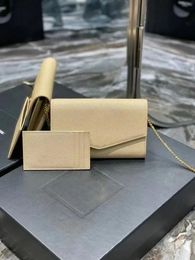 2023 Classic luxury designer Mini Envelope Bag Classic Metal Logo Shoulder Bag Small Card Shoulder bag wallet