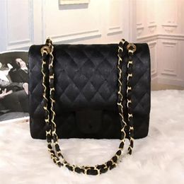 5A Bags 2023 Designer Caviar Leather Ladies Handbags Cowhide Wallets Messenger Bags Qui Stitched Flap195a