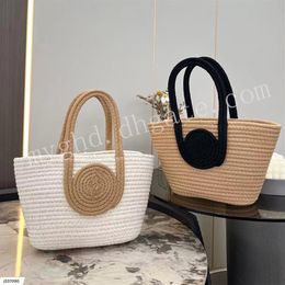 Fashion Women Woven Tote Bag Loop Style Hand Purse Beige and Coffee 2 Colours With Dust Bag264G