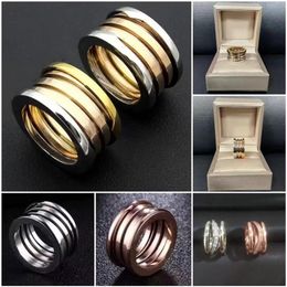 With Gift Box Fashion 316L Titanium Steel Zero Ring Couple Rings for Men and Women Band Ring222E