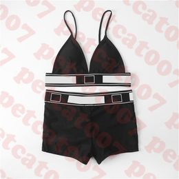 Brand Womens Bikini Bra Set High Waist Women Swimwear Boxer Padded Push Up Ladies Swimsuit Two Colors309T