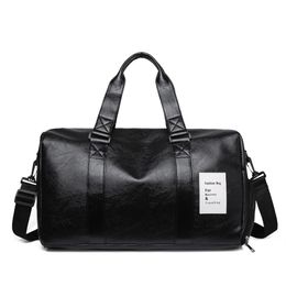 Outdoor Bags PU Leather Gym Bag Fitness Travel Handbag Dry Wet For Women Men Training Sack Shoulder Tote Sac De Sport Gymtas XA170312n