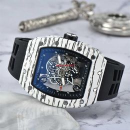 transparent bottom 3-pin running second men's watch top luxury watch men's quartz automatic watch Male Clock195w