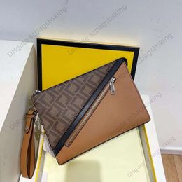 High-end brand clutch bags handbag purse men's and women's fashion design leather business large capacity portable envelope bag underarm clip bag clutch bag