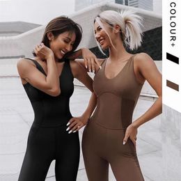 2021 One-piece Sport breathable Clothing Backless Suit Workout Tracksuit Running Tight Dance Sportswear Gym Yoga Set Y957L Y961L S264C
