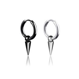 Update Hip Hop Spike Stud Earrings Charm Dangle Stainless Steel Ear Clip Rings for Men Women Fashion Jewellery