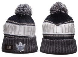 2023 Hokey Maple Leafs Beanie Kuzey Amerika Takımı Yan Yama Kış Yün Spor Örgü Şapkas Kapakları Beanies