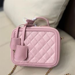 Makeup bag pink Designer Clutch Totes toiletry bag Handbags Women mini chain shoulder Cosmetic Cases Crossbody Pouch Cosmetic-Nice2448