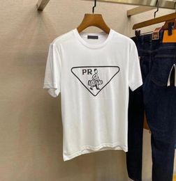 Pradt-shirt Mens Designers T Shirt Man Womens Tshirt with Letters Print Short Sleeves Summer Shirts Men Loose Tees Asian Size S-XXXXL 311