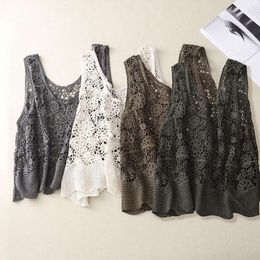 Womens Camisole Top Sleeveless Loose Vests Regular Knitted Baita Bottoming Vest