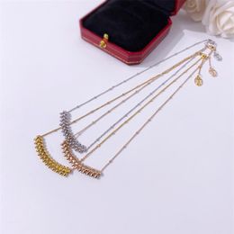 New arrive fashion Beautiful nail crystal for women necklace jewelry screw large cake clavicle silver necklace Chain Womens gift262W