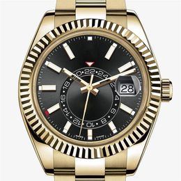 7 -selling Luxury Watches New 24-Hour Men's Automatic Calendar 42mm Stainless Steel Sky Dweller Men's Watch215o230A