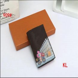 Designer Card Holder Wallet Short Case Purse Pouch Quilted Genuine Leather Womens Men Purses Mens Key Ring Credit Coin Clutch Bag 330T