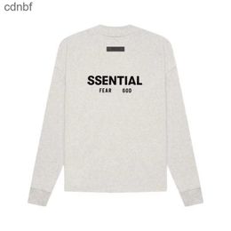 Men's Hoodies Sweatshirts Fear Flocked Letters Ess Printing Consistent Ningbo Factory Direct Shipping Pullover Padded Round Neck Sweater Men and Women with the Same