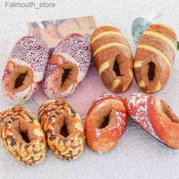 Slippers Simulation Bread Slippers Personality Creative Toast Bread Winter Bag Carrot Lazy Home Couple Ladies Cotton Slippers J220716 Q230909
