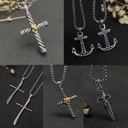 Necklaces Womens Designer Love DY Necklace Necklaces Women S925 Pendant Box Chains Silver Chain Party Cross Boat Anchor Evil Eye Pattern Sli