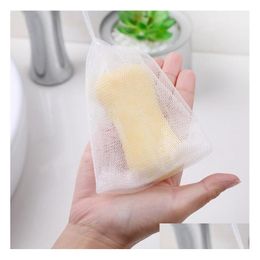 Other Bath Toilet Supplies Exfoliating Mesh Soap Pouch Bubble Foam Net Sack Saver Dstring Holder Bags Ship Drop Delivery Home Garde Otx5T