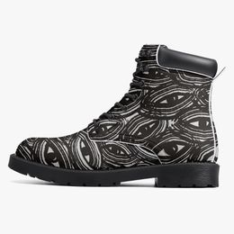 DIY Classic Martin Boots men women shoes Customised pattern fashion black trend cool Versatile Elevated Casual Boots 36-48 7973