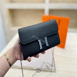 High quality Women's genuine leather Shoulder bags handbag purse letter solid buckle Sheepskin caviar pattern Totes Cross bod293j