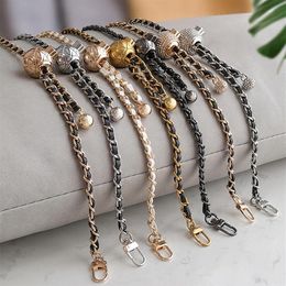 Bag Parts & Accessories 120cm Adjustable Buttons Chains Belt Hardware Handbag Metal Chain Strap Women Bags Straps310P