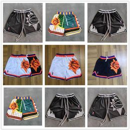 Printed Basketball Shorts Paul Booker Ayton Team Trillest shorts 2021-2022 City Zip pocket Black White Blue266V