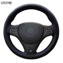 Car Steering Wheel Cover Black Artificial Leather For M Sport M3 E90 E91Touring E92 E93 E87 E81 E82Coupe E88 X1 E84192V