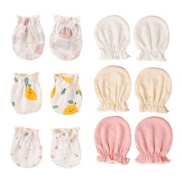 Children's Finger Gloves 3 Pairs Set Baby Cotton Soft Mitten born Anti eat Hand Anti Grab Face Protect Glove Mitten0 6M 230909