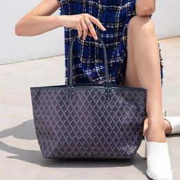 Luxury Designer Canvas Shoulder Bags Mens Print Shopping Tote Womens Genuine Leather GOYA Travelling Bag Large Capacity Handbag Wi280S