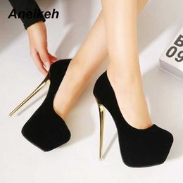 Sexy Pumps Wedding Women Fetish Shoes Concise Woman Pumps High Heel Stripper Flock Pumps 16 cm 230807