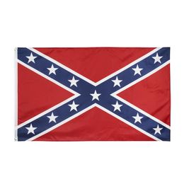 Direct Factory Whole 3x5Fts Rebel Confederate Flag Dixie South Alliance Civil War American Historic Banner 90x150cm2290